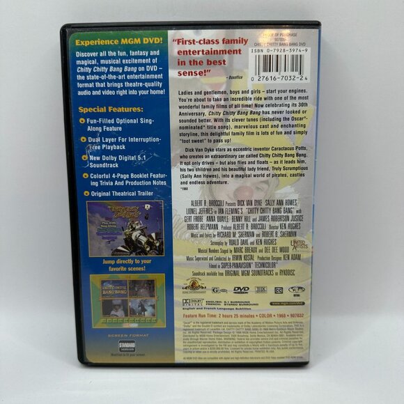 Chitty Chitty Bang Bang DVD Dick Van Dyke Family Classic MGM THX Mastered 1968 - Picture 3 of 4